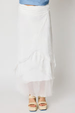 Italian Silk New Raw Edge Skirt (4 Colors)