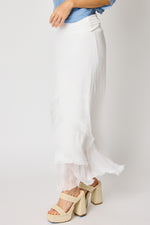 Italian Silk New Raw Edge Skirt (4 Colors)