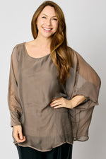 Italian Silk Flowing Full Sleeve Top (3 Colors) #61