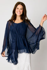 Italian Silk Gather Front Top #32 (3 Colors)