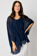 Italian Silk Gather Front Top #32 (3 Colors)