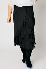Italian Silk New Raw Edge Skirt (4 Colors)