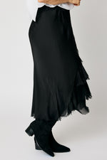 Italian Silk New Raw Edge Skirt (4 Colors)