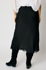 Italian Silk New Raw Edge Skirt (4 Colors)