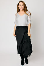Italian Silk V-Neck Tee #909 (3 Colors)