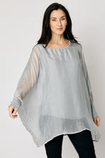 Italian Silk Flowing Full Sleeve Top (3 Colors) #61