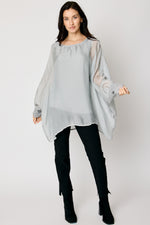 Italian Silk Flowing Full Sleeve Top (3 Colors) #61