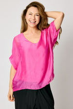 Italian Silk V-Neck Tee #909 (3 Colors)