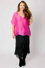Italian Silk V-Neck Tee #909 (3 Colors)