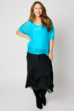 Italian Silk V-Neck Tee #909 (3 Colors)