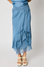 Italian Silk New Raw Edge Skirt (4 Colors)