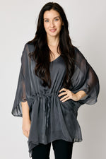 Italian Silk Draw Waist Shirt (3 Colors) #37