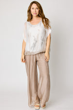 Italian Silk Hand Painted Tee (4 Colors) - Jacqueline B Clothing
