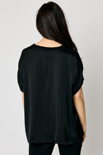Satin V-Neck Tee (5 Colors)