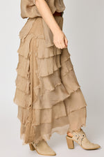 Italian Silk Layered Skirt - Jacqueline B Clothing
