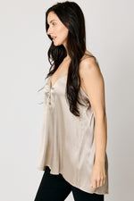 Gold Trim Satin Tank (3 Colors)