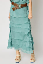 Italian Silk Layered Skirt - Jacqueline B Clothing
