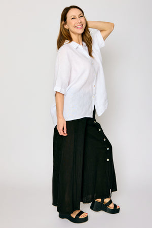 Linen Boyfriend Shirt (4 Colors)