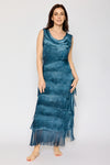 Italian Silk Long Layered Dress (7 Colors) - Jacqueline B Clothing