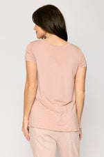 Crew Neck Satin Short Sleeve Blouse (6 Colors)