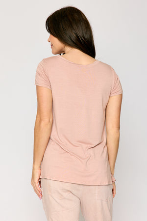 Crew Neck Satin Short Sleeve Blouse (6 Colors)