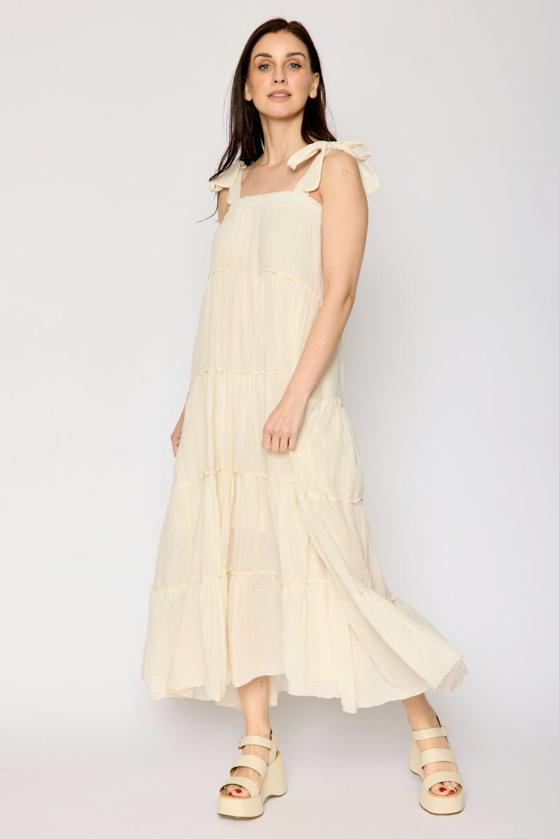 Layered Cotton Voile Dress (2 Colors) One size / Wine Layered Cotton Voile Dress (2 Colors) One size / Wine