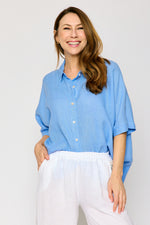 Linen Boyfriend Shirt (4 Colors)