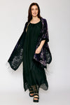 Burnout Purple and Black Fringe Kimono