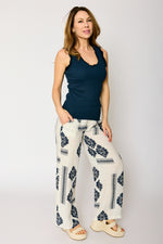 Knit Satin Trim Tank