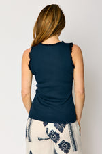 Knit Satin Trim Tank