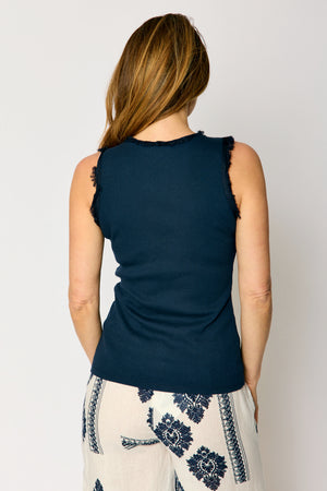 Knit Satin Trim Tank