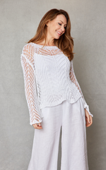 Open Knit Italian Crochet Sweater