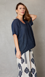 Perfect Linen V-Neck Full Tee