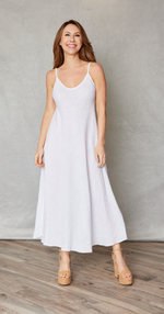Spaghetti strap linen dress