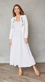 Spaghetti strap linen dress