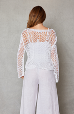Open Knit Italian Crochet Sweater