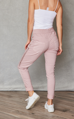 Rhinestone Super-Stretch Italian Pants Solid Colors - Jacqueline B Clothing