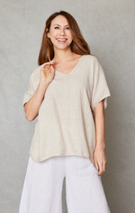 Perfect Linen V-Neck  Tee (7 Colors)