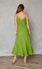 Spaghetti strap linen dress