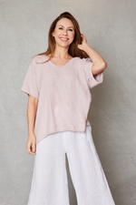 Perfect Linen V-Neck Full Tee