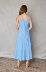 Spaghetti strap linen dress