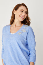 Three Star Sweater (Four Colors) - Jacqueline B Clothing