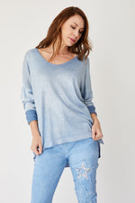 Shinny Front Sweater (Eight Colors) - Jacqueline B Clothing