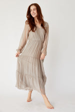Tiered Silk Dress (Two Colors) - Jacqueline B Clothing