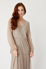 Tiered Silk Dress (Two Colors) - Jacqueline B Clothing