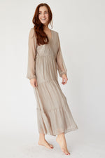 Tiered Silk Dress (Two Colors) - Jacqueline B Clothing