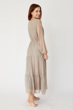 Tiered Silk Dress (Two Colors) - Jacqueline B Clothing