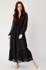 Tiered Silk Dress (Two Colors) - Jacqueline B Clothing