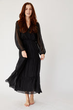 Tiered Silk Dress (Two Colors) - Jacqueline B Clothing