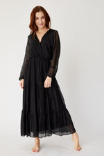 Tiered Silk Dress (Two Colors) - Jacqueline B Clothing